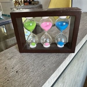 NEW Tripple hour glass with multicolored sand